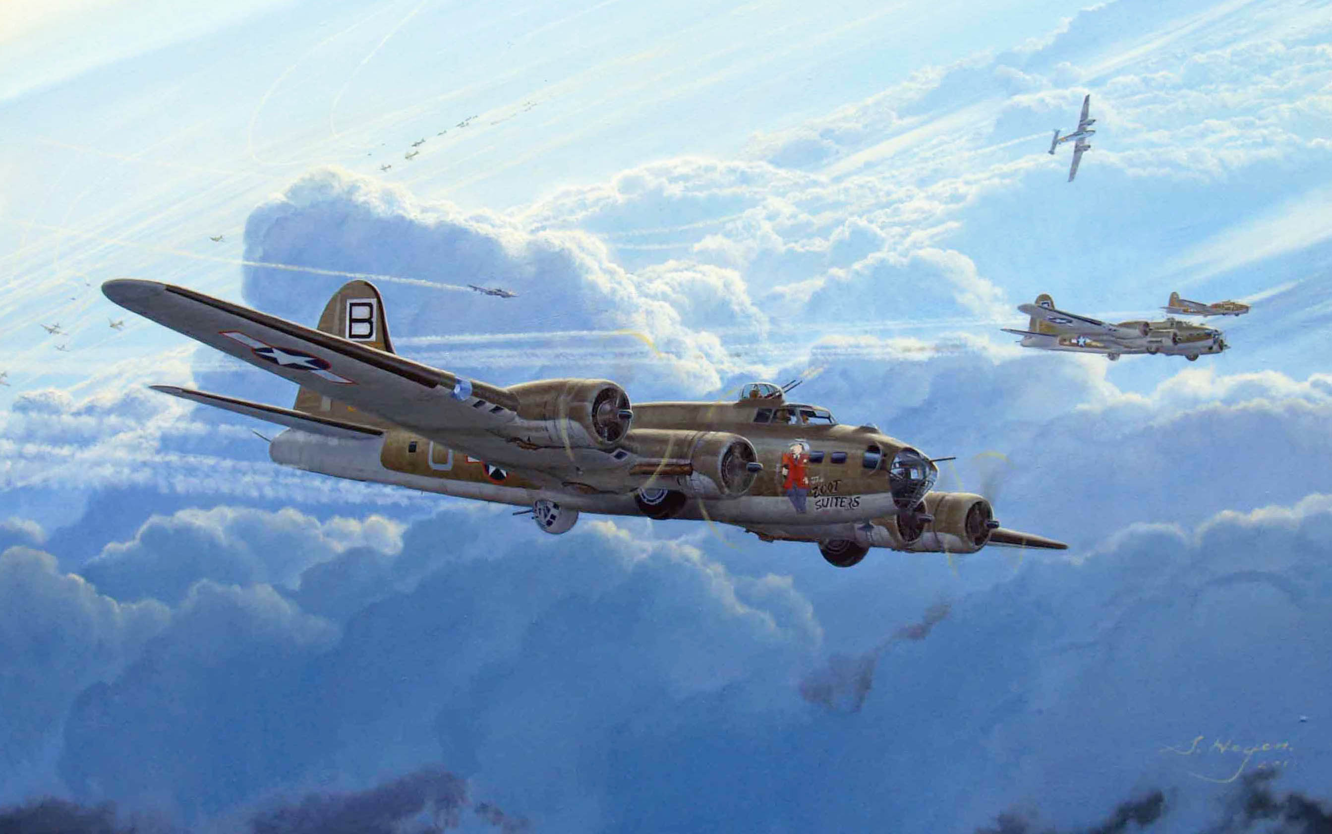 B-17 Flying Fortress aviation art