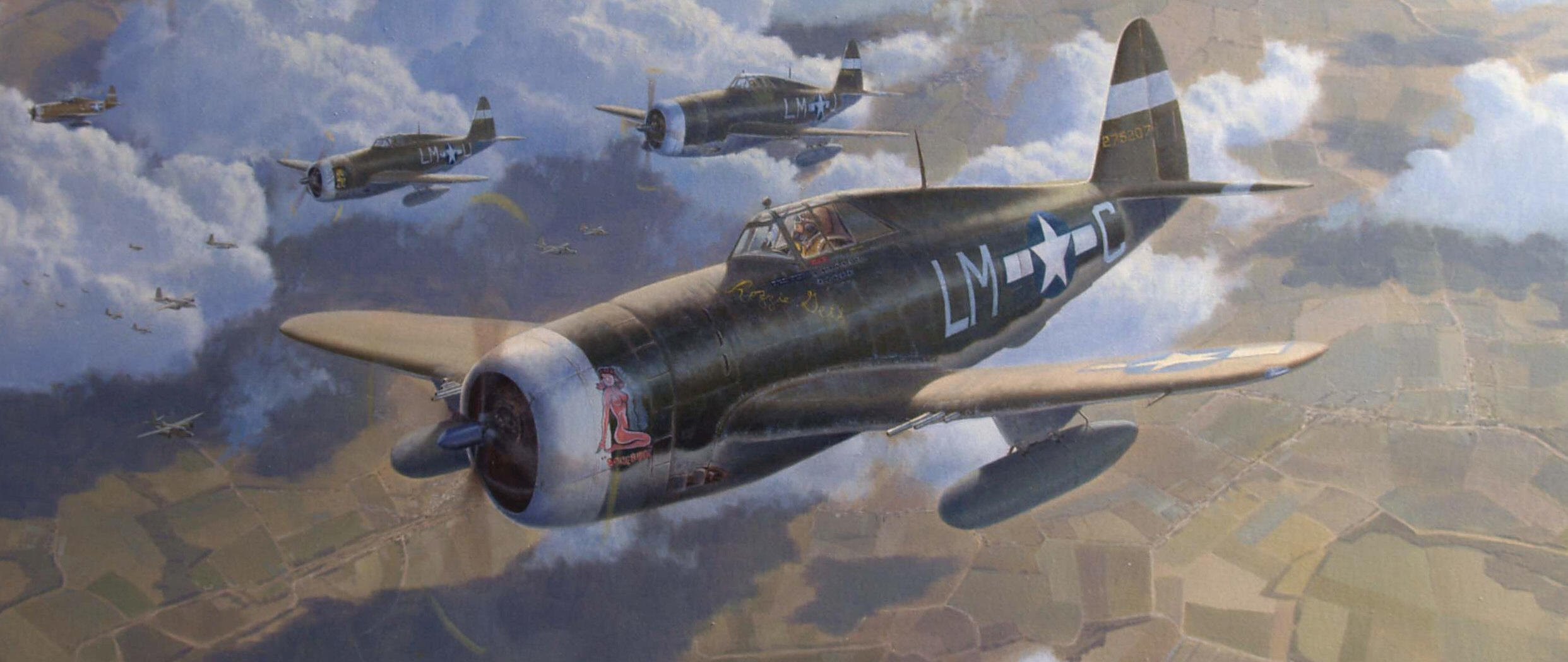 P-47 Thunderbolt aviation art