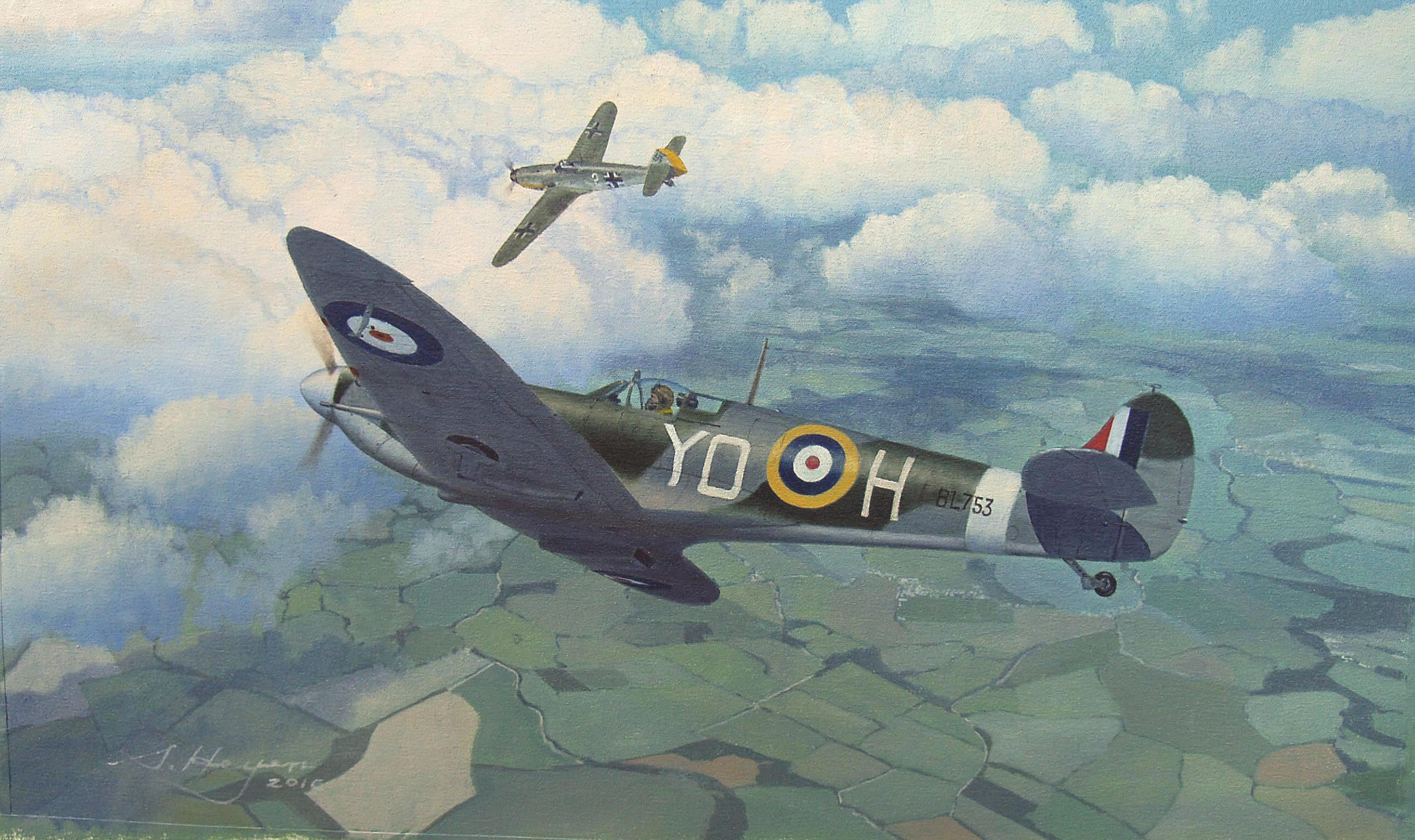 Spitfire aviation art