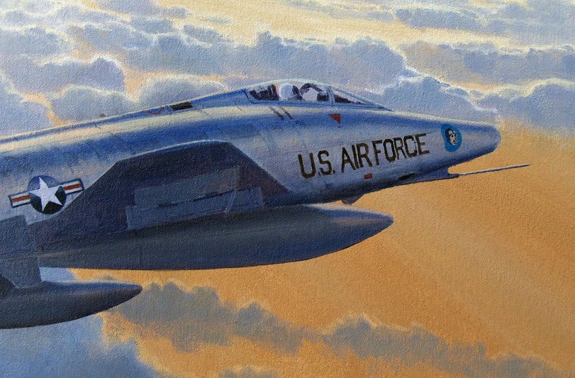 F-86 Sabre painting - Aviation Art by Steven Heyen