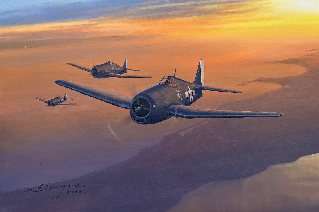 Grumman Hellcat aviation art painting