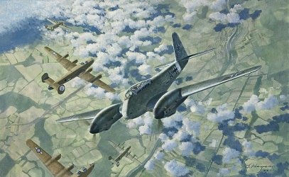 Me410 aviation art