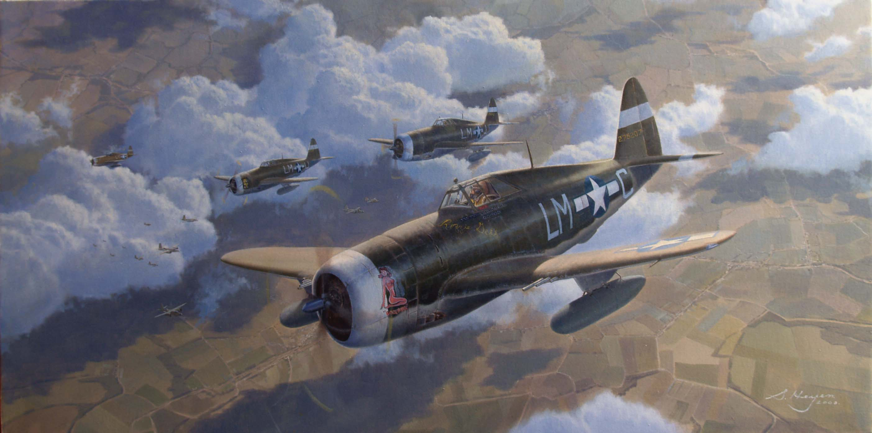 P-47 aviation art