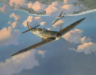Spitfire Mk1 painting Australian aviation artist