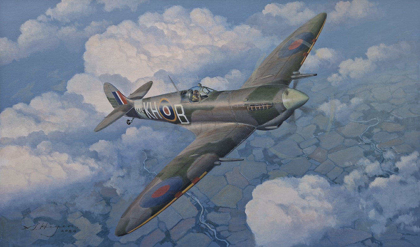 Spitfire aviation art - George Beurling