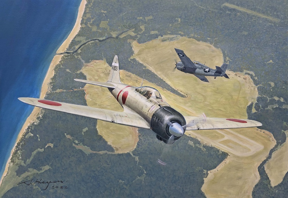 Saburo Sakai A6M2 Zero painting