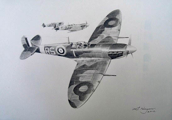 Spitfire aviation art